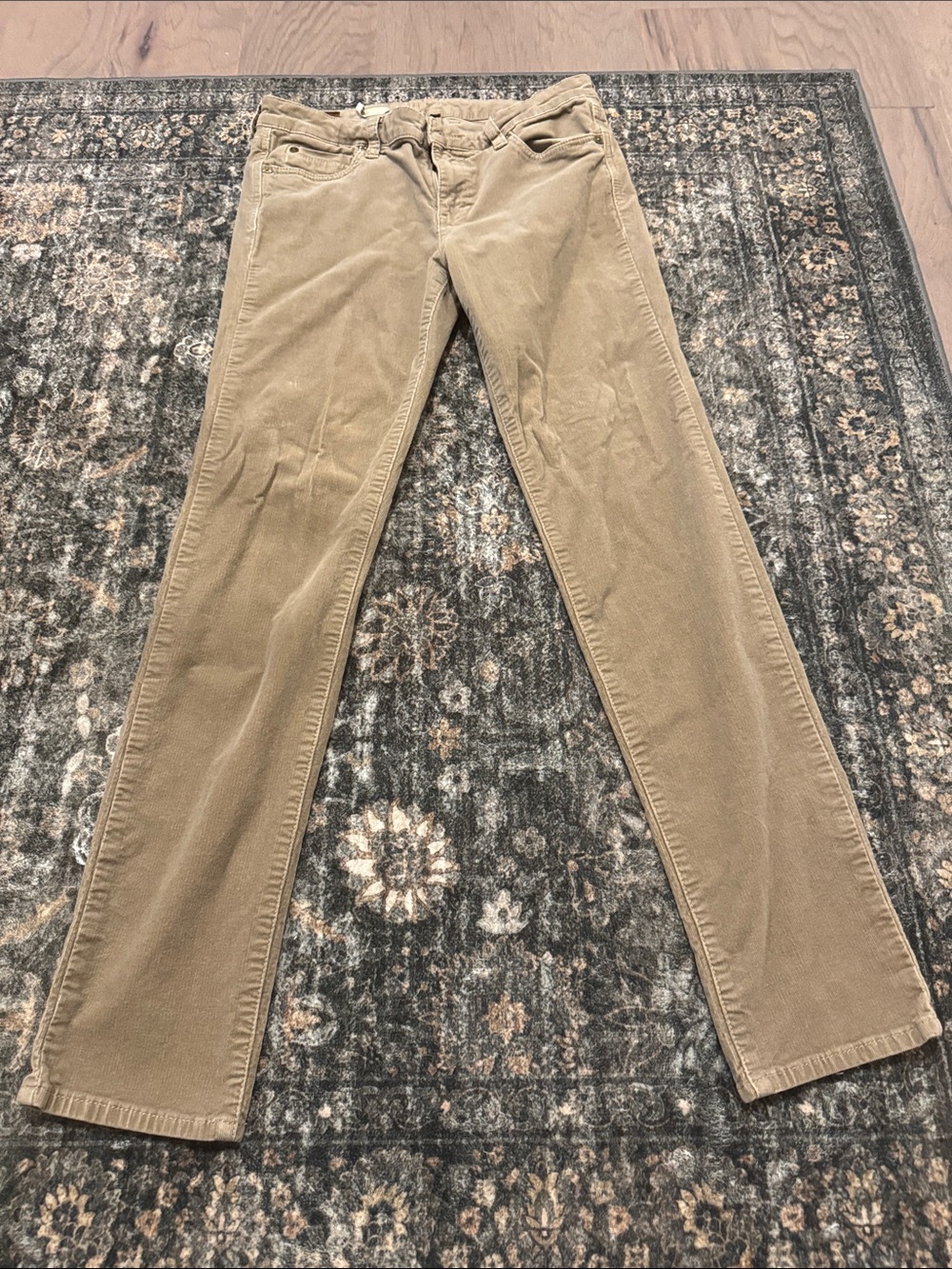 Kut from the Kloth Diana Skinny Corduroy Pants in Tan